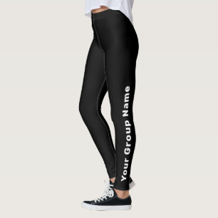Custom Group of Jouw naam Modern Black Leggings