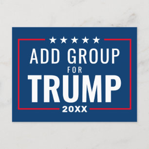 Custom Group voor Trump 2024 - rood wit blauw Briefkaart