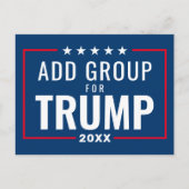 Custom Group voor Trump 2024 - rood wit blauw Briefkaart (Voorkant)