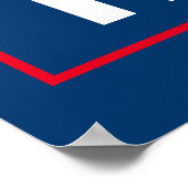 Custom Group voor Trump 2024 - rood wit blauw Poster (Hoek)