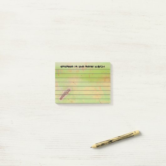 Custom Grunge Welded Metal Green Rusty Patina Post-it® Notes (Op bureau)