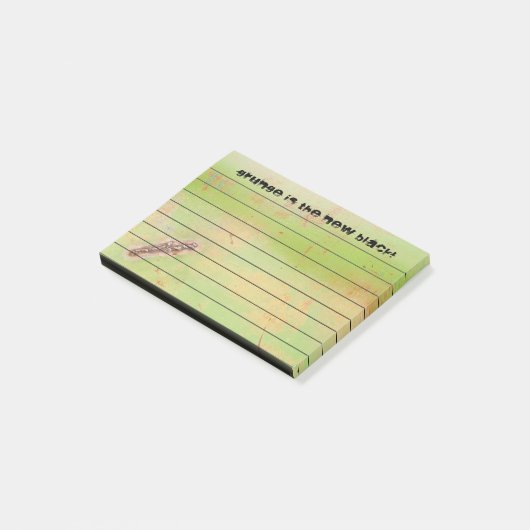 Custom Grunge Welded Metal Green Rusty Patina Post-it® Notes (Schuin)