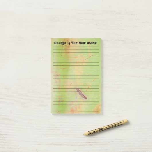 Custom Grunge Welded Metal Green Rusty Patina Post-it® Notes (Op bureau)