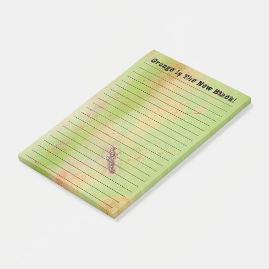 Custom Grunge Welded Metal Green Rusty Patina Post-it® Notes (Schuin)