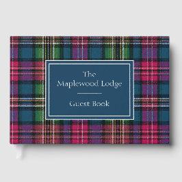 Custom Guest Book Gingham Style Vacation Rentals Gastenboek