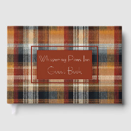Custom Guest Book Gingham Style Vacation Rentals Gastenboek
