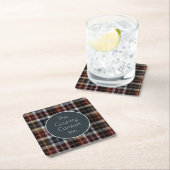 Custom Guest Coaster Gingham Vacation Rentals Kartonnen Onderzetters (Insitu)
