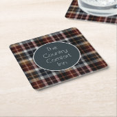 Custom Guest Coaster Gingham Vacation Rentals Kartonnen Onderzetters (Schuin)