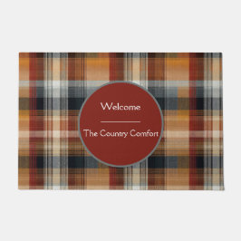Custom Guest Door Mat Gingham Vacation Rentals