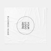 Custom Guest House Hotel Logo Eenvoudige Sjabloon Fleece Deken (Voorkant (Horizontaal))