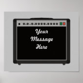 Custom Guitar Amplifier Rock en Roll Thmed Poster (Voorkant)
