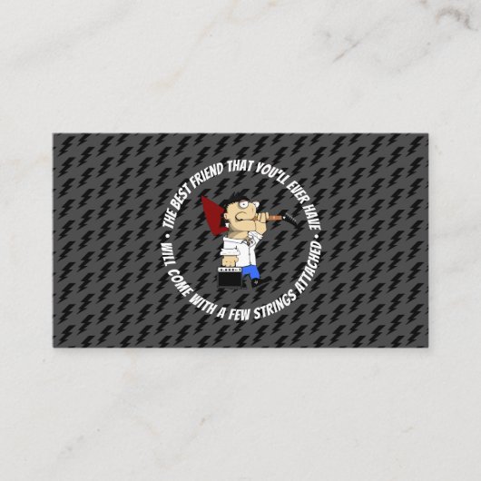 Custom Guitar Shop Luthier Sales Repair Service Visitekaartje (Voorkant)