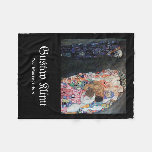 Custom Gustav Klimt Death and Life beroemd Fleece Deken (Voorkant (Horizontaal))