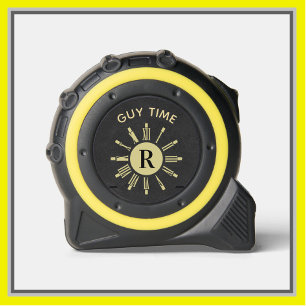 Custom Guy Time Clock Monogram Zwart Goud Rolmaat