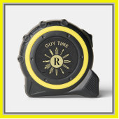 Custom Guy Time Clock Monogram Zwart Goud Rolmaat
