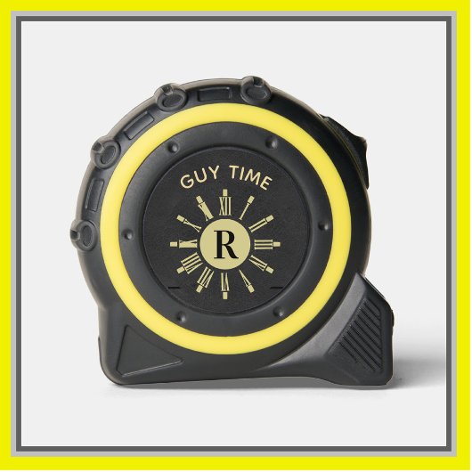 Custom Guy Time Clock Monogram Zwart Goud Rolmaat