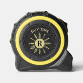 Custom Guy Time Clock Monogram Zwart Goud Rolmaat (Voorkant)