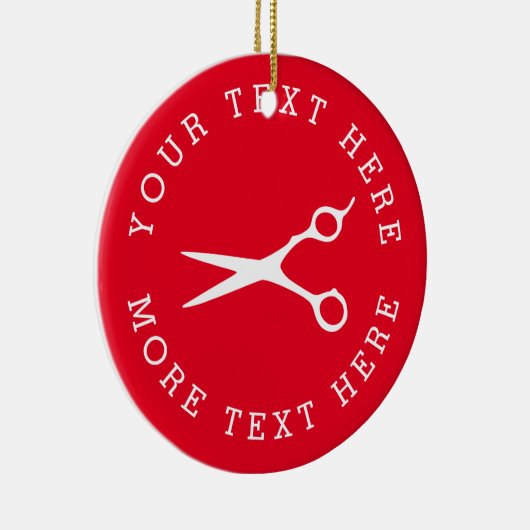 Custom hair scissors silhouet Christmas ornament (Rechts)
