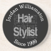 Custom Hair Stylist Buitengewoon Zandsteen Onderzetter (Voorkant)