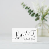 Custom Hair Stylist Schaar Script Barber Wit Visitekaartje (Staand voorkant)