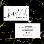 Custom Hair Stylist Schaar Script Barber Wit Visitekaartje