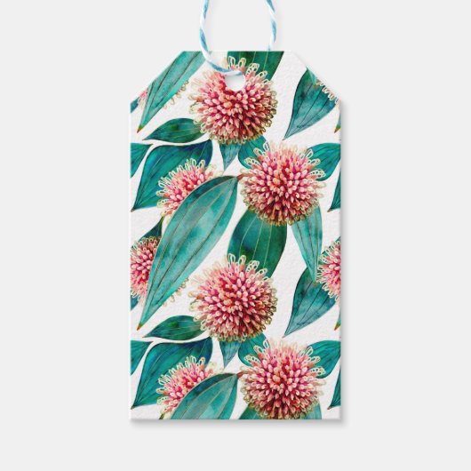 Custom Hakea Laurina Pincushion Blooms Cadeaulabel (Voorkant)