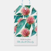 Custom Hakea Laurina Pincushion Blooms Cadeaulabel (Achterkant)