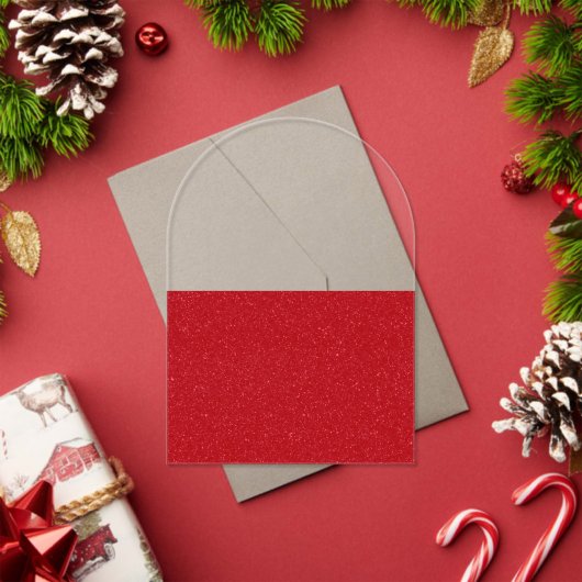 Custom Half Tomato Red Noise Acrylic Invitation Acryl Uitnodigingen (Insity (Feestdagen))