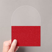 Custom Half Tomato Red Noise Acrylic Invitation Acryl Uitnodigingen (Insitu (Draagbaar))