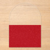 Custom Half Tomato Red Noise Acrylic Invitation Acryl Uitnodigingen (Voorkant)