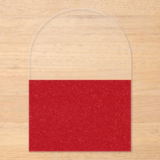 Custom Half Tomato Red Noise Acrylic Invitation Acryl Uitnodigingen (Voorkant)