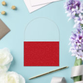 Custom Half Tomato Red Noise Acrylic Invitation Acryl Uitnodigingen (Insitu (Huwelijk))