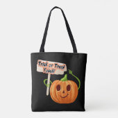 Custom Halloween Bag, Trick or treat You'self Funn Tote Bag (Achterkant)