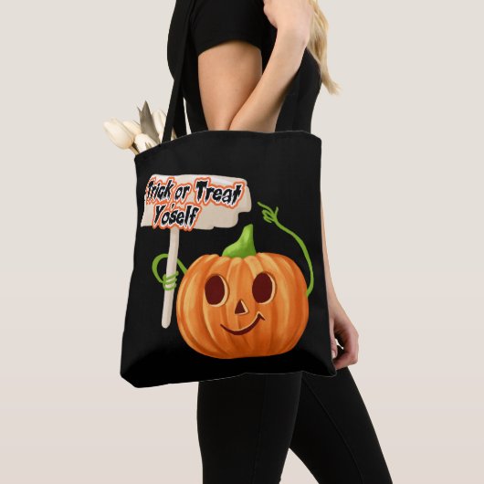 Custom Halloween Bag, Trick or treat You'self Funn Tote Bag (Dichtbij)