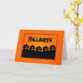 Custom Halloween Jack-o-Lantern Kaart (Gele Bloem)
