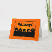 Custom Halloween Jack-o-Lantern Kaart (Voorkant)
