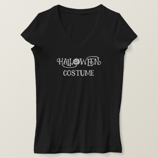 Custom HALLOWEEN KOSTUUM Grappige Gag Vrouwen V-ha T-shirt (Design voorkant)