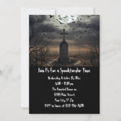 Custom Halloween Party Gothic Cemetery Graveyard Kaart (Achterkant)