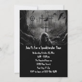 Custom Halloween Party Gothic Cemetery Graveyard Kaart (Achterkant)