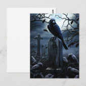 Custom Halloween Party Gothic Raven Graveyard Briefkaart (Voorkant / Achterkant)