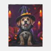 Custom Halloween Pet Blanket | Spooky & Cute Gift Fleece Deken (Voorkant)