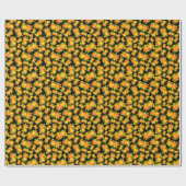 Custom Halloween Pumpkins Giftwrap: Oranje, zwart Cadeaupapier (Vlak)