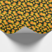 Custom Halloween Pumpkins Giftwrap: Oranje, zwart Cadeaupapier (Hoek)