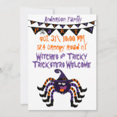 Custom Halloween spin party Kaart (Voorkant)