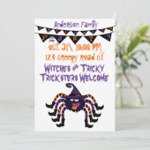 Custom Halloween spin party Kaart (Staand voorkant)