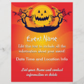 Custom Halloween Spooky Moon Flyer (Achterkant)