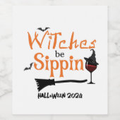 Custom Halloween Themed Wine Bottle Label Set Wijn Etiket (Enkel label)