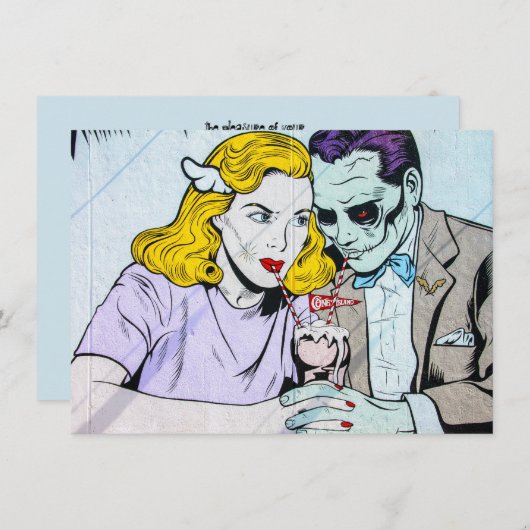 Custom Halloween Thleging Wedding Kaart (Voorkant / Achterkant)