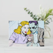 Custom Halloween Thleging Wedding Kaart (Staand voorkant)