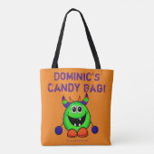 Custom Halloween Trick or treat Bag monster Tas (Achterkant)